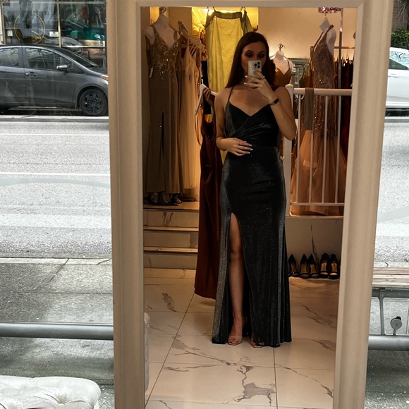 Dresses & Skirts - Charcoal grey sparkly evening dress, purchased from CityLuxe. Only worn once!